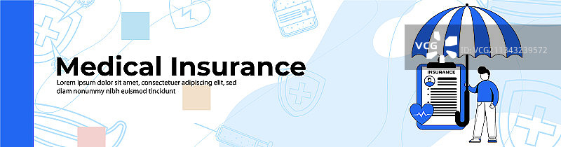 医疗保险网页banner设计：人物图片素材