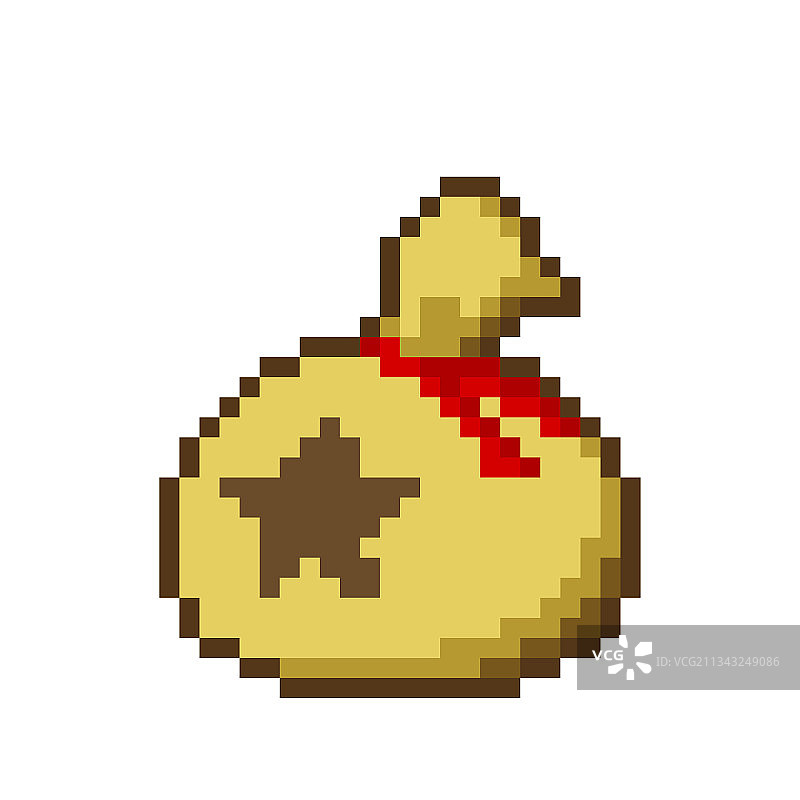 游戏素材钱袋像素图图片素材