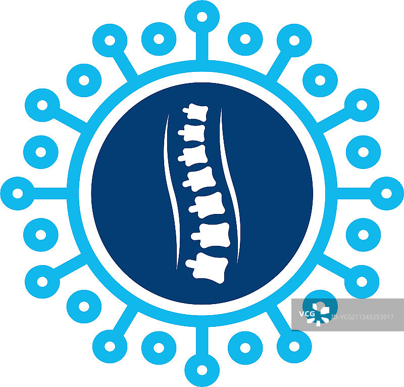 骨骼科技标志设计脊椎科技标志模板图片素材