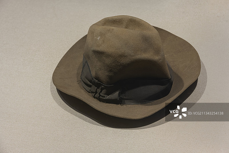 中国共产党，革命文物，民国时期，烈士戴过的礼帽，温州市博物馆图片素材