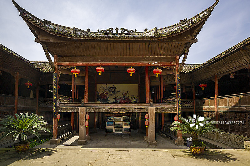 中国重庆市安居古城湖广会馆图片素材