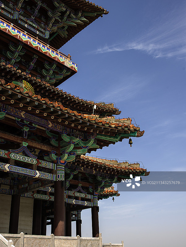 中国山西省运城市永济市鹳雀楼图片素材