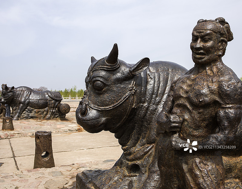 中国山西省运城市永济市蒲津渡遗址图片素材