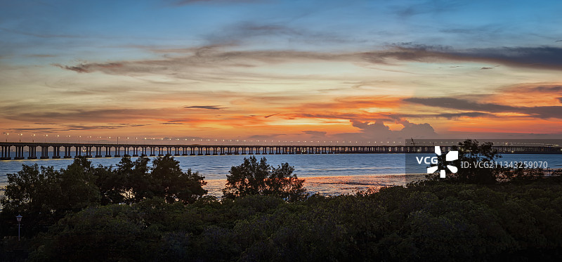 深圳西湾红树林日落公园图片素材