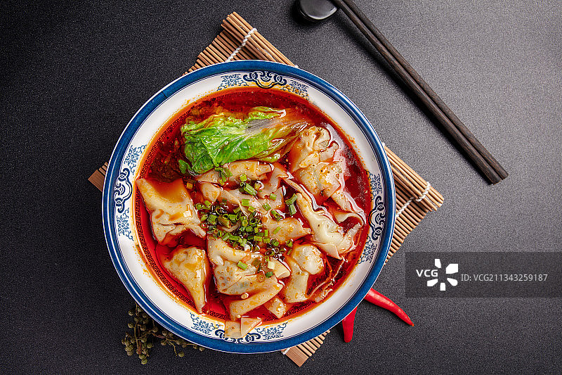 红油龙抄手图片素材