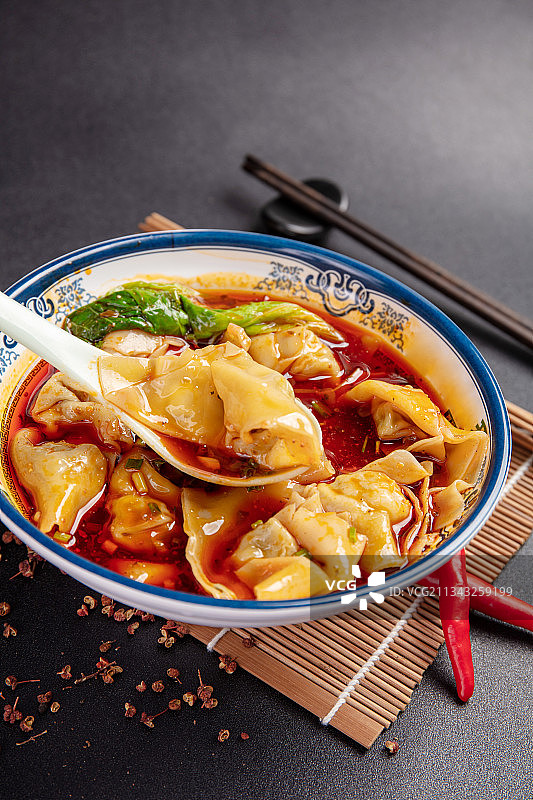 红油龙抄手图片素材