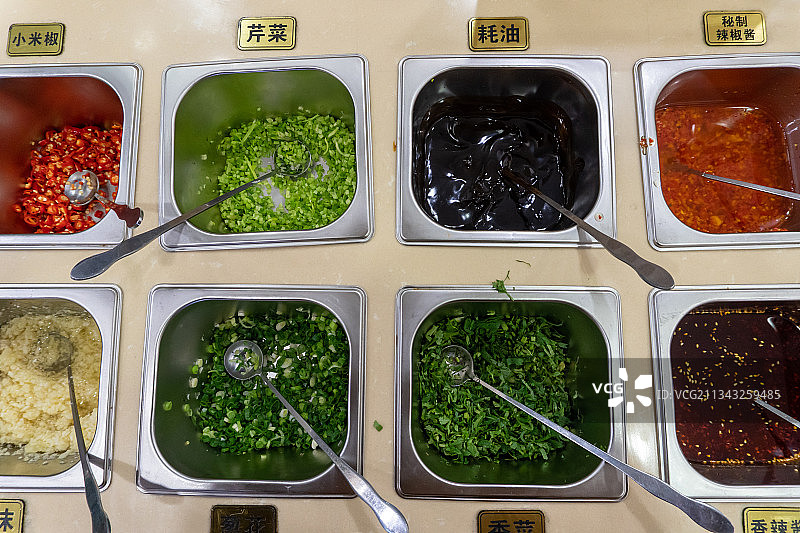 火锅店调味料蘸料图片素材