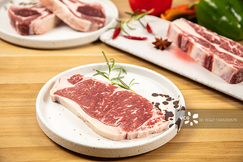 生鲜红肉牛排羊排牛肉羊肉图片素材
