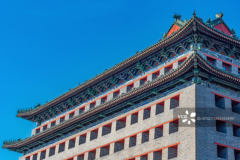 北京明长城遗址公园东便门箭楼图片素材