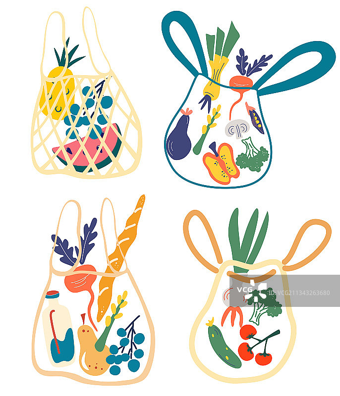 各种环保购物网袋图片素材