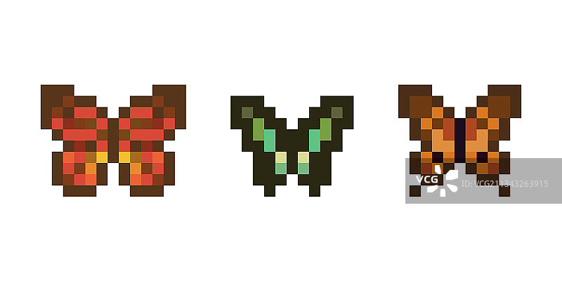 游戏素材像素蝴蝶图片素材