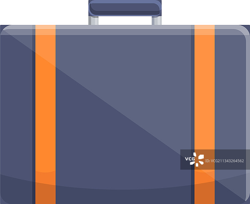 头等舱行李箱卡通风格图标图片素材