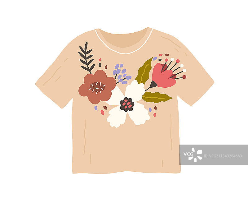 带手工花的时尚服装图片素材