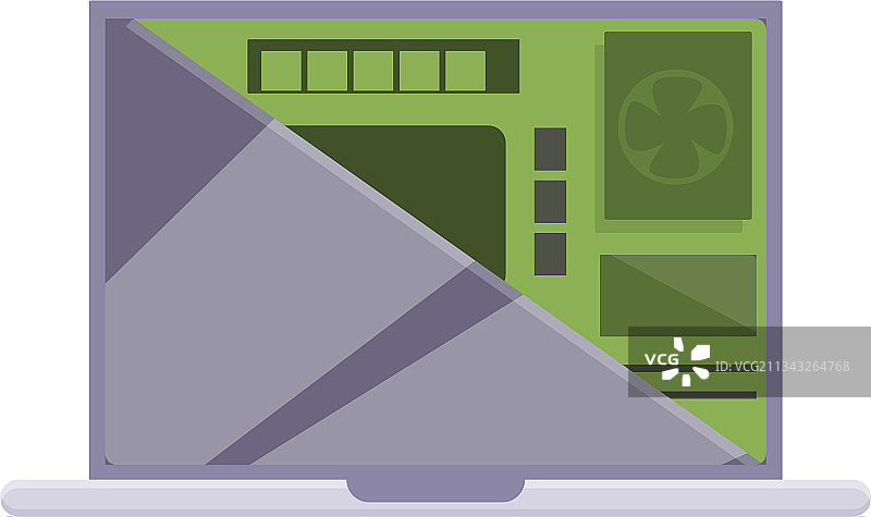 笔记本电脑主板维修卡通图标图片素材