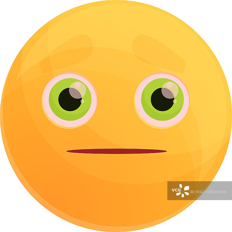 悲伤的表情符号卡通风格图标图片素材