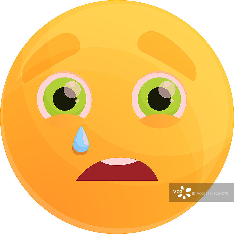 沮丧的表情符号卡通风格图标图片素材