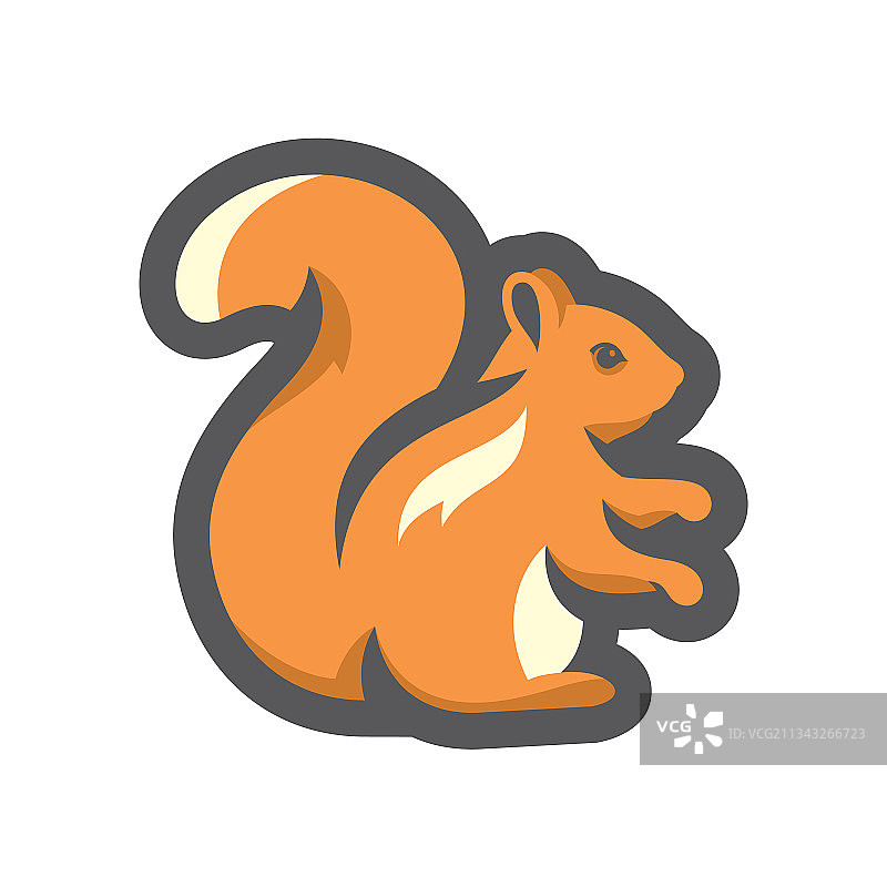 松鼠森林啮齿动物卡通图标图片素材