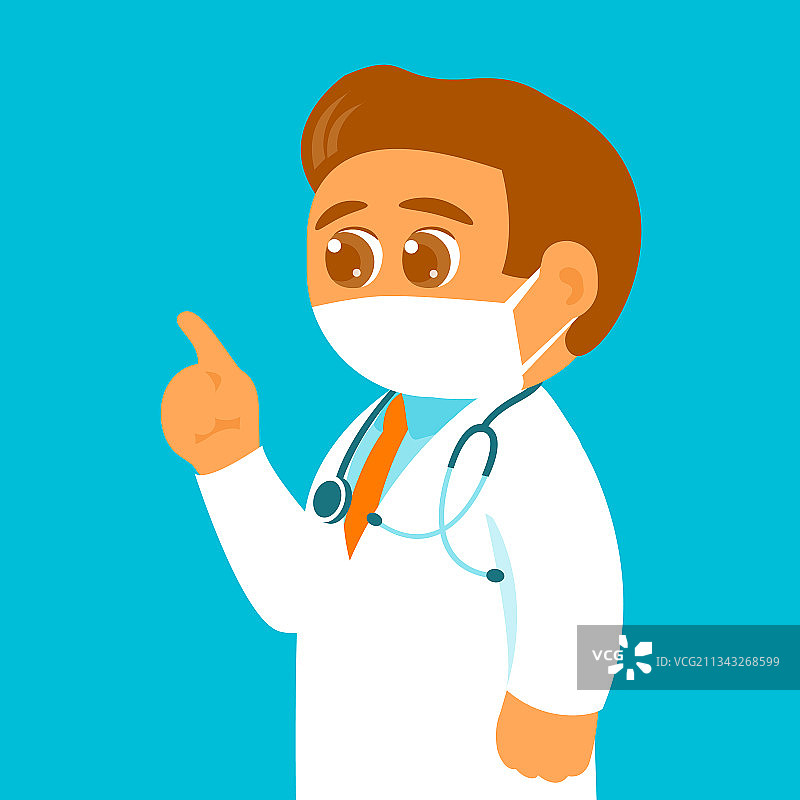 戴口罩的男医生提供医疗建议图片素材