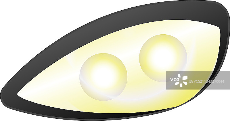 卡通风格汽车前大灯图标图片素材