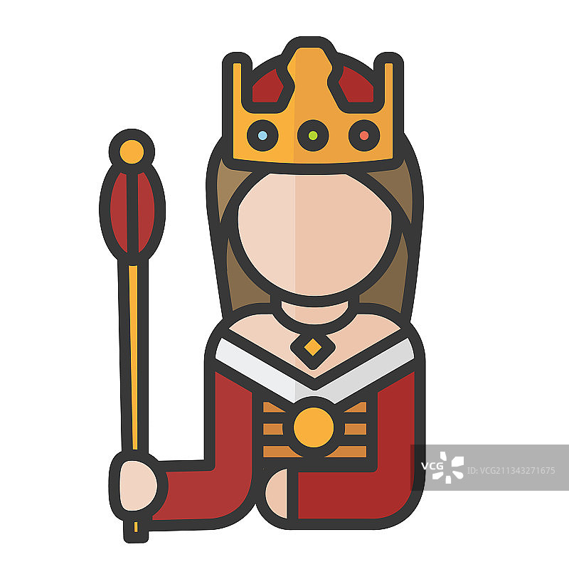 女王头像个人资料用户图标图片素材