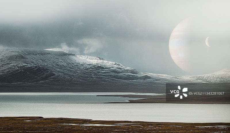 赛博朋克的异世界星球幻想图片素材