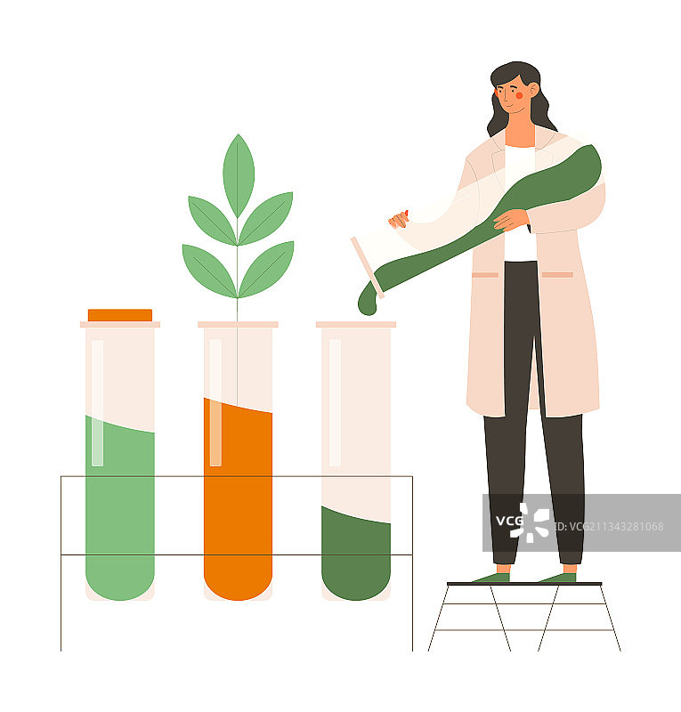 年轻女科学家在研究团队工作图片素材