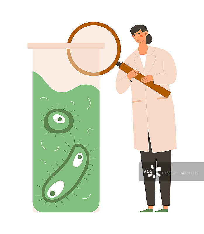 在研究团队中工作的年轻女科学家图片素材