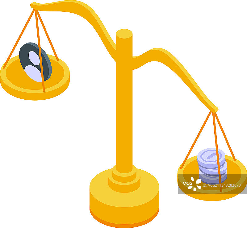 消费者权益平衡图标2.5D风格图片素材