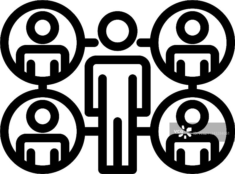 同事办公桌群组图标轮廓样式图片素材