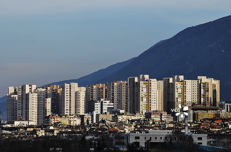 土耳其布尔萨城市建筑高角度景观图片素材