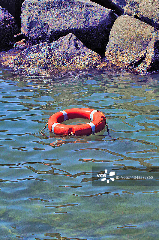 意大利罗马海面游泳圈鸟瞰图片素材
