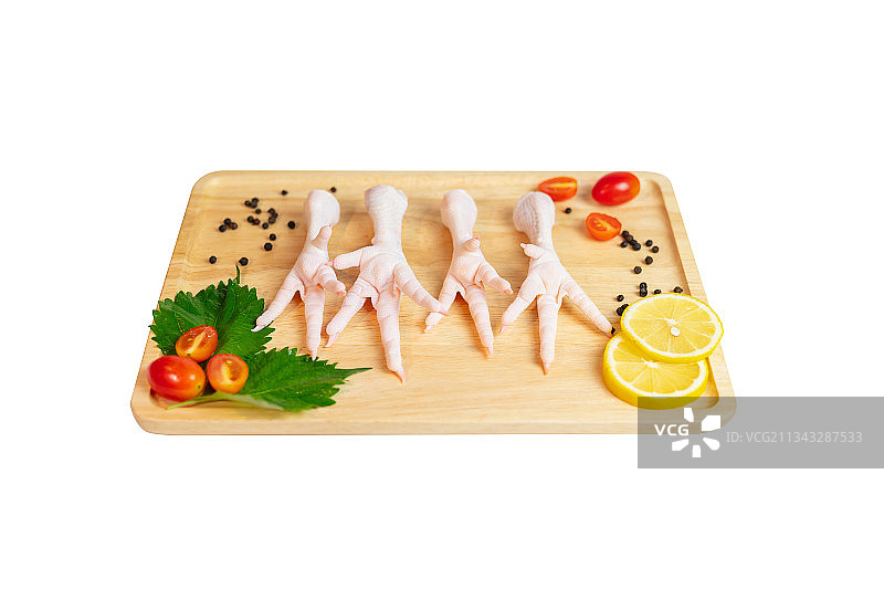 白色背景上的食物俯视图，泰国图片素材