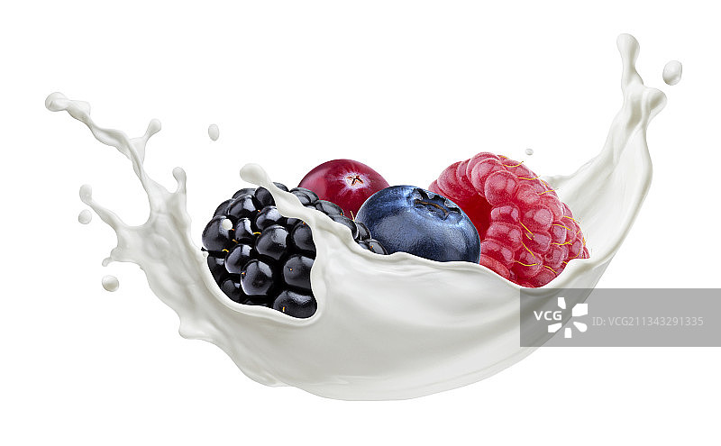 白色背景下碗中浆果特写图片素材