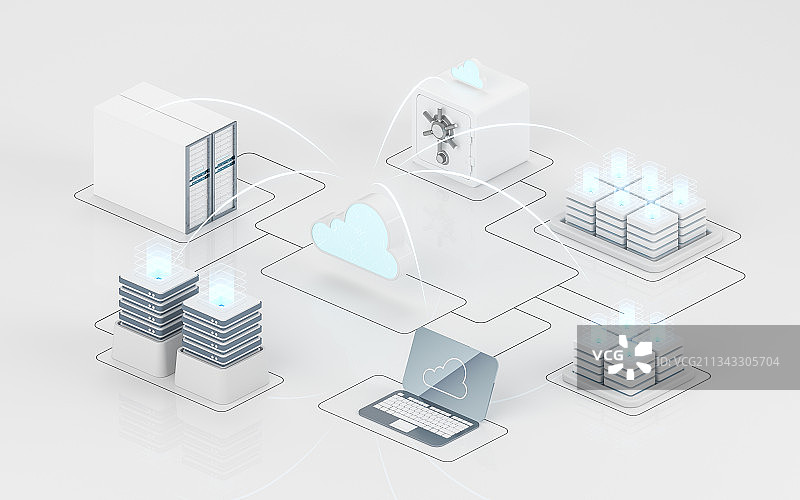 服务器与数据中心 3D渲染图片素材