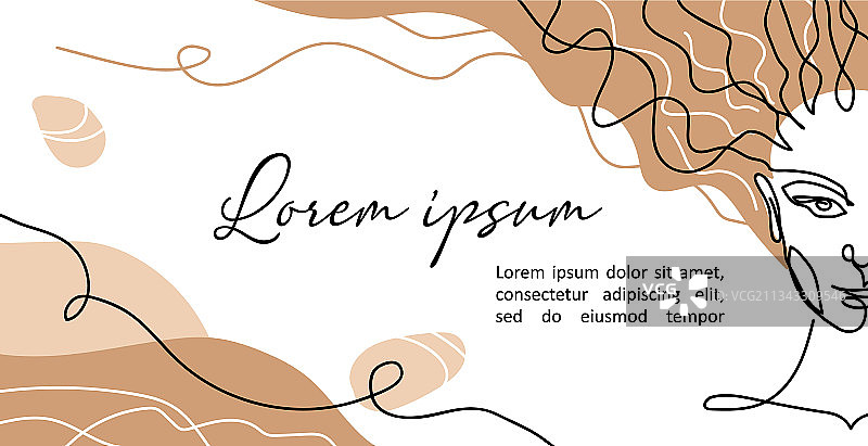 半脸女人banner海报背景图片素材