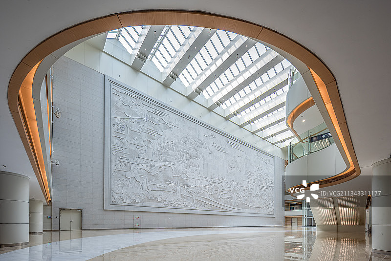 青岛胶东国际机场内部图图片素材