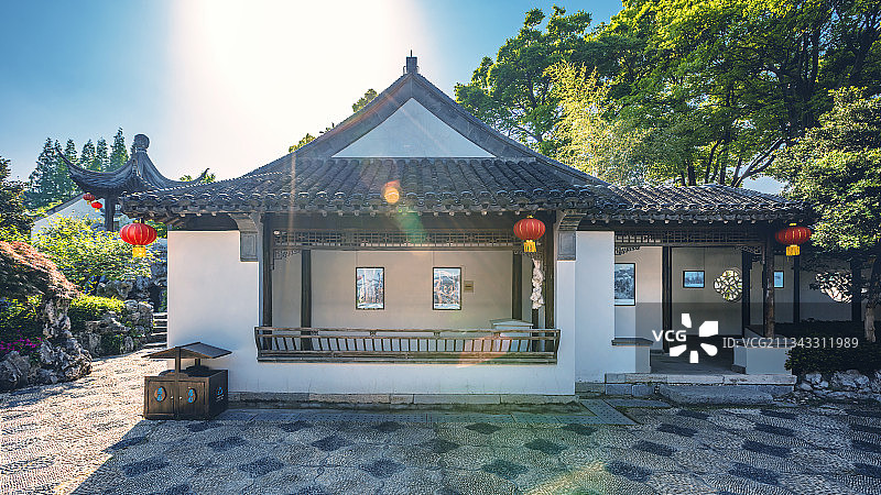 午后阳光下的胡家花园（愚园）+南京图片素材