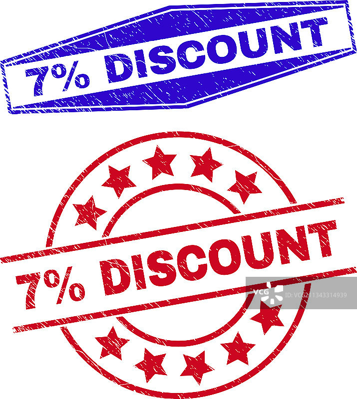 圆形7%折扣印章图片素材