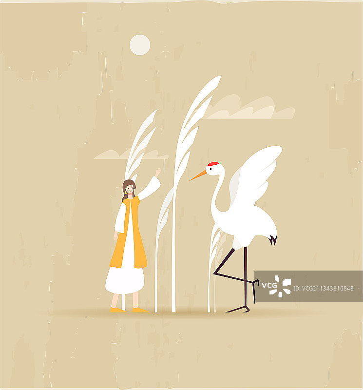 手绘传统节气白露矢量插画图片素材