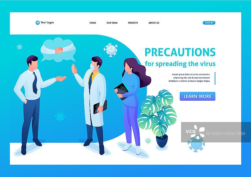 2.5D病毒传播途径概念设计图片素材