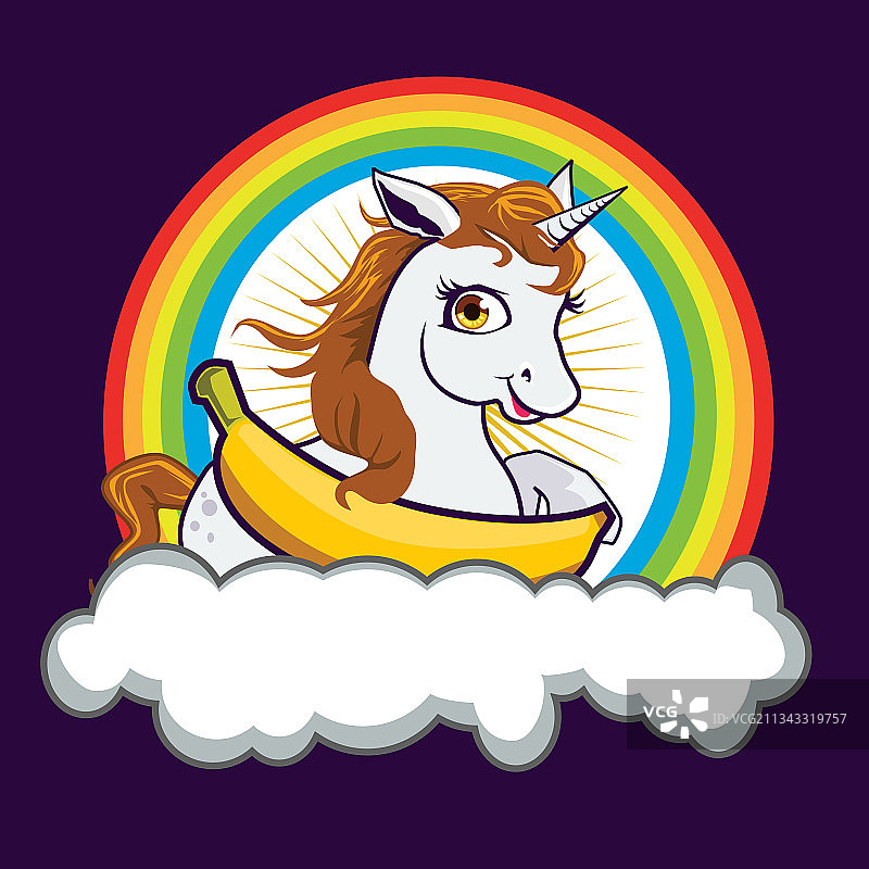 独角兽吉祥物卡通图片素材