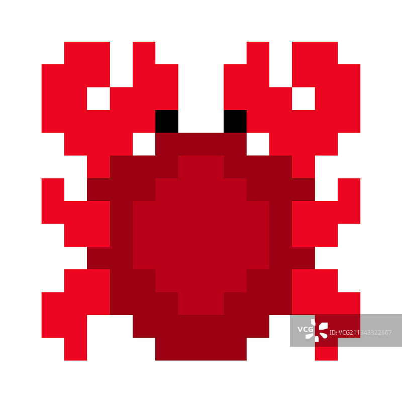 游戏素材：像素风螃蟹图案图片素材