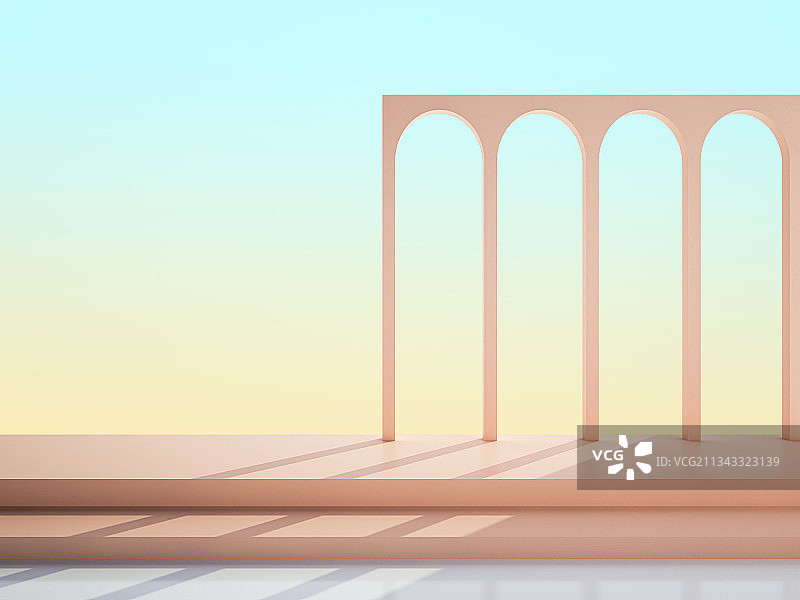 3D三维渲染人造光影展示展台图片素材