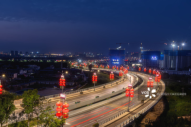 泾河新城正阳大道车轨图片素材
