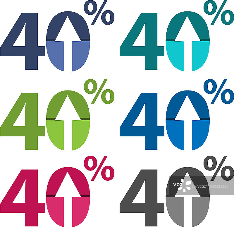 上涨百分之四十箭头图片素材