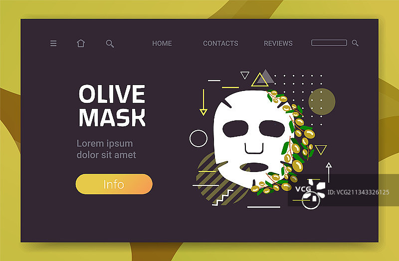 橄榄清新面膜面部护理图片素材