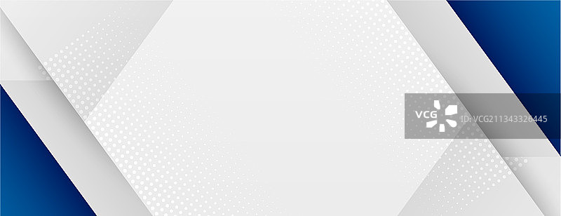 蓝色几何商务演示banner图片素材