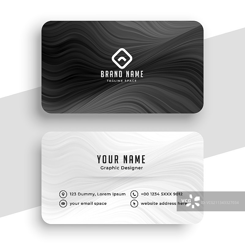 您的品牌黑白名片图片素材