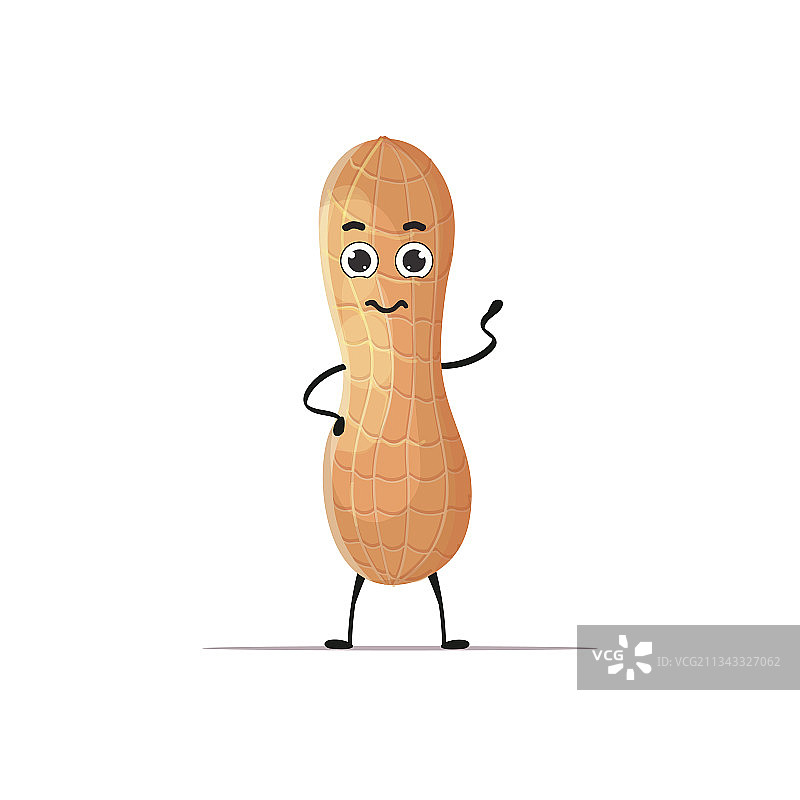 可爱花生卡通吉祥物图片素材