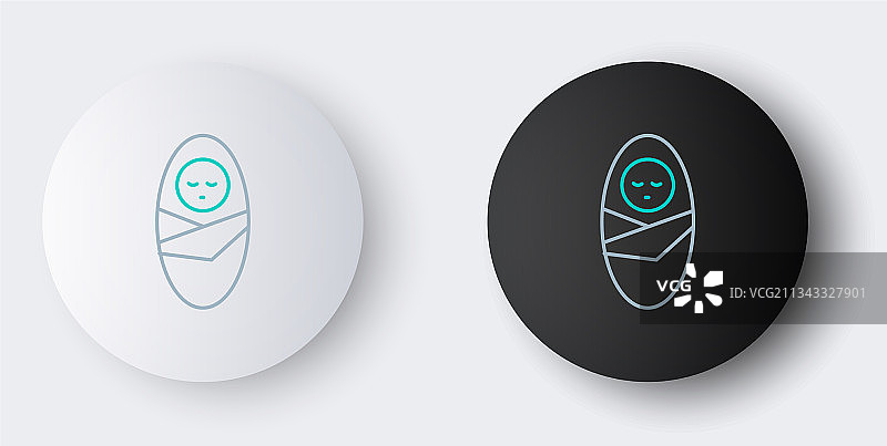 包裹着襁褓的新生婴儿图片素材